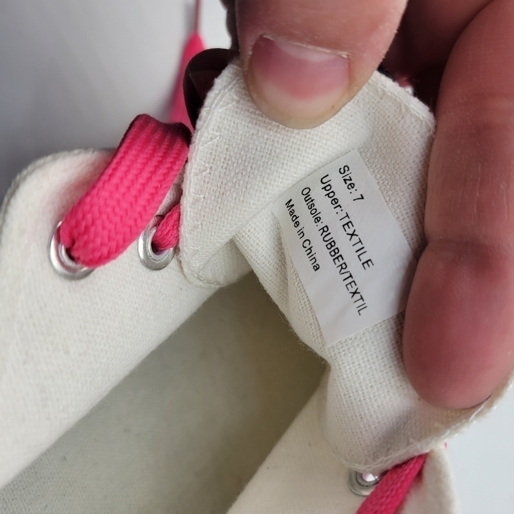 Olivia Miller Shoes Sneakers Gazelle White Canvas Colored Ombre Casual Womens 7 - Picture 10 of 10